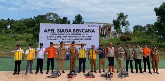 Doc. Foto : Pjs Bupati Minut, Reza Dotulung Hadiri Apel Siaga Bencana Di Bendungan Kuwil Kecamatan Kalawat